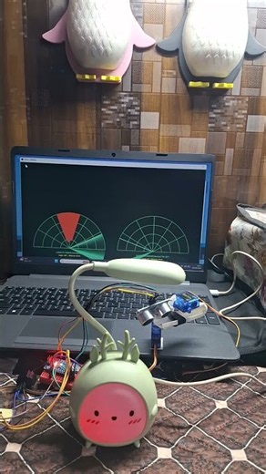 Arduino Radar Project with Ultrasonic Sensor & Processing 📡💻 #DIY #shorts #ultrasonicsensor #arduino