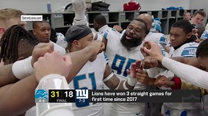 Dan Campbell's postgame locker room speech after Lions' win vs. Giants