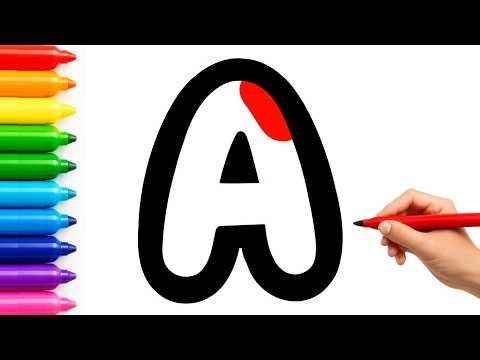 Alphabet A to Z Drawing, Coloring & Painting for Kids, Toddlers | Learn ABC Easy
