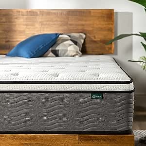 ZINUS 12 Inch Support Plus Pocket Spring Hybrid Mattress, Full, Strong Coils for Durable Support, Pocket Innersprings for Motion Isolation, Mattress in A Box
