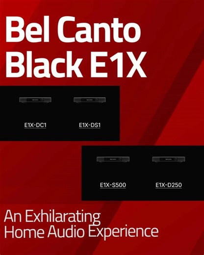 Crafted for lovers of true sound, the Black E1X blends precision engineering and tasteful design to bring music alive. With its advanced DAC, powerful amplifier output, versatile analog digital inputs, and elegant aluminum chassis — it’s all-in-one audio for those who care about clarity and vibe. Learn more about Bel Canto E1X: https://bit.ly/4absEY4 | Bel Canto Design