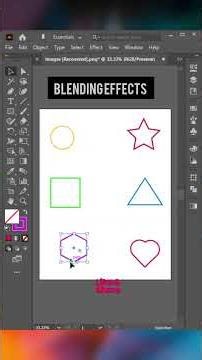 🔥 Blend Shapes in Illustrator (EASY & FAST!) #shorts #viral #trending #viralshorts