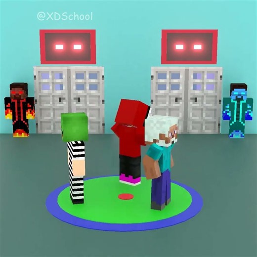 Old JJ and Old Herobrine rescue their friends from Mikey