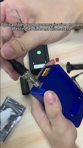 Optical fiber drone communication module#optical #fpv #uav Testing at different kilometers