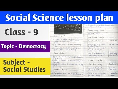 Social science lesson plan | Class - 9 |Topic - Democracy | B.Ed / De.led Lesson plan