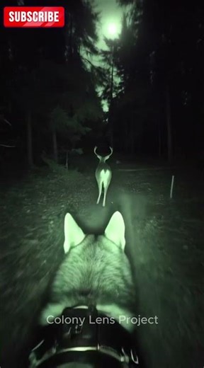 POV: Wolf Chasing a Deer at Night 🐺#MicroCamera #FieldResearch #ScientificFootage #wolf