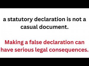 Statutory Declarations: What They Are and Why They Matter