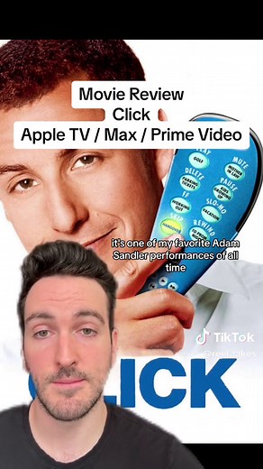 Click is a surprisingly nostalgic and devastating reflection on life, love, and mortality. Adam Sandler flashed his dramatic chops, proving he was a serious actor, and one to be reckoned with. This should absolutely be on your movie list, and list of movies to watch. You can watch on Apple TV, Prime Video, and Max. #film #moviereview #cinema #letterboxd #flim #movierecommendations #watched #movietok #watch #reveiw #filmtok #click #adamsandler #fyp #trending #moviestowatch #primevideo #max #apple
