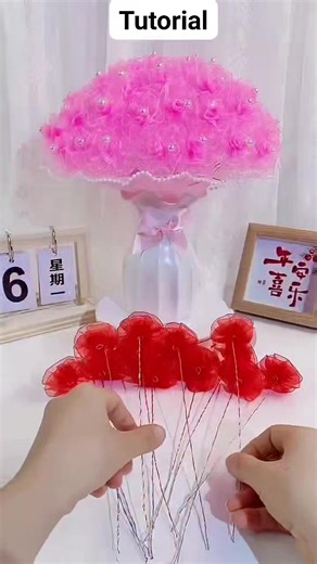 Tutorial For Beginners For Inspiration Rose Flower Creation From Organza Ribbon (Transparent Glass Ribbon) #Handmadediy #giftideas #ribbon #handmade #diy #craft #handmadegifts #flowers #gift #ribbon #rose #handmadecraft #diyproject #diyfashion #diycraft #homedecor #foryou #diystufftomake #handcraft #decoration #DIYCrafts #craft #flowerlovers #bouquet | Leana Fa