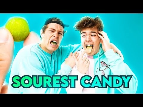 EATING THE WORLD"S MOST SOUREST CANDY!!! | BEN AZELART VS JEREMY HUTCHINS