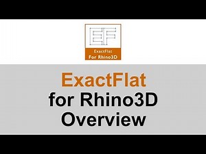 Overview of some of the features for ExactFlat for Rhino 3D