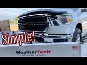 2019+ Ram 1500 Weathertech Hood Protector Installation