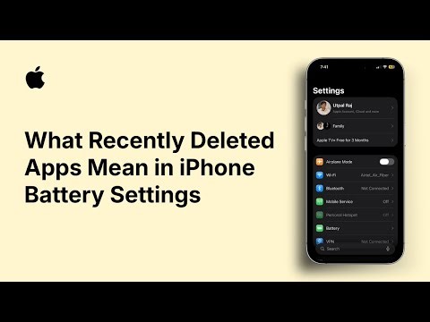 What Recently Deleted Apps Mean in iPhone Battery Settings