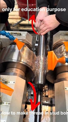 @factory work how to make thread in stud bolt #machine #enginiring #shortsvideo