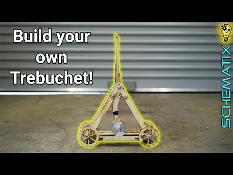 DIY miniature TREBUCHET catapult II Free cut files for laser / CNC router