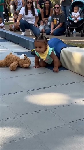 Baby Crawling Race at Outdoor Event