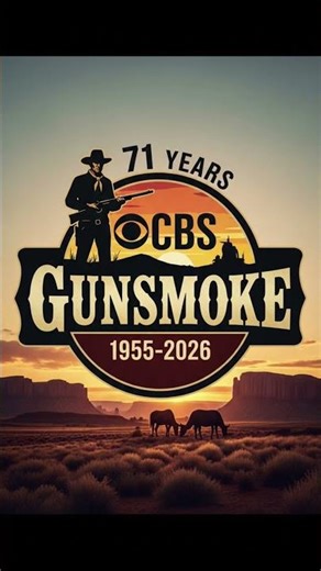 CBS Gunsmoke 71 years 1955 - 2026 logo