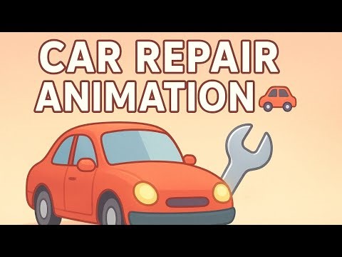 Animated Car Repair 🚗✨ | Calm Visuals with Poem #loonyreel 