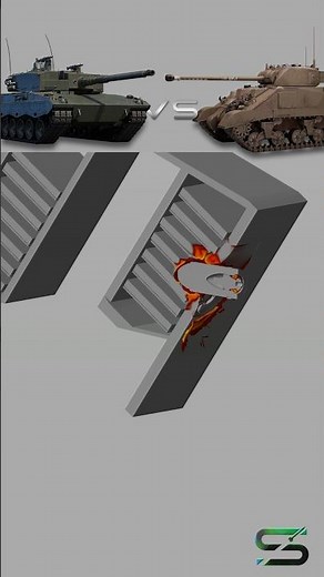 Sherman Firefly VS Leopard 2AV #shorts