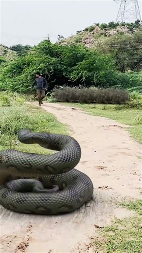 BIG ANACONDA SNAKE CHASE..