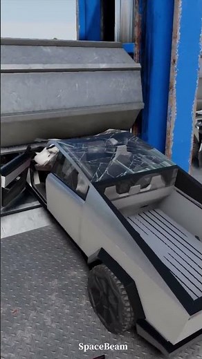 Tesla Cybertruck BREAKS the CRUSHER?! 😱| BeamNG.drive #simulation #crashes #satisfying