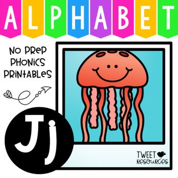 Letter J Worksheets Alphabet Lower and Upper Case | Tracing, Beginning Sounds