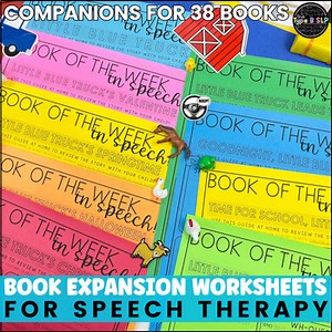 Book Companion Expansion Pages for Speech Therapy | No Prep Speech Therapy Books