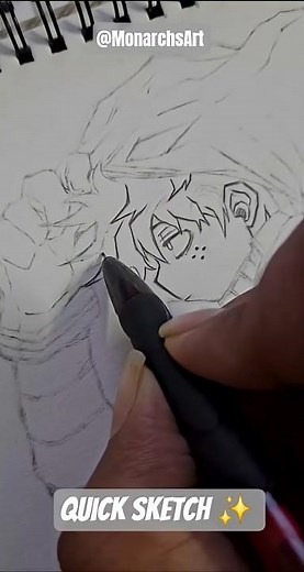 How To Draw Midoriya From My Hero Academia #anime #animeart #drawing #shorts #midoriya