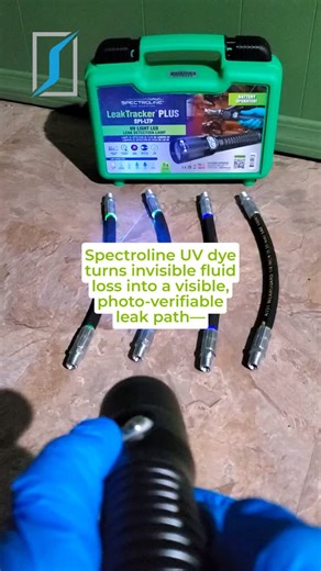 Spectronics Corporation on Instagram: "🔍 Keep your equipment running smoothly! Want to extend the life of your equipment? Use Spectroline® UV Fluorescent leak detection dye as part of your preventative maintenance plan. 🌟 ✨ Benefits: - Detect leaks early - Minimize downtime - Save on repair costs Featured in the video: The LeakTracker™ Plus- a high-quality, durable, cordless, 365 nm UV LED Leak Detection lamp with advanced features like an adjustable focus, a longer runtime and l