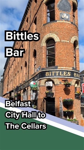 Historic Pub Crawls (USA, Ireland & Europe) on Instagram: "Established in 1868, the bar is instantly recognizable by its unusual flat-iron shape, resembling a mini version of New York’s Flatiron Building. Originally opened as a Victorian gin palace, Bittles today is celebrated for its rich character, vibrant art-filled interior, and eclectic atmosphere. The walls are adorned with portraits of Irish literary figures, political icons, and sporting legends, offering a visual feast as you enjoy your