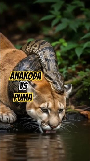 Clash in the juncle | Puma Vs Anakoda #snake #animalfight