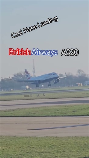British Airways A320 landing #aviation #airplane