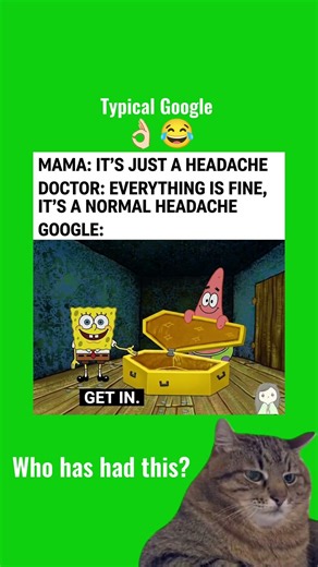Google vs a normal headache... 💀💊