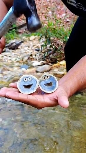 This Stone Is Smiling?! 😄 Hidden Amethyst Inside a Funny Agate