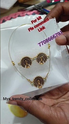 Peacock Charm Invisible Chain & Earrings Making | DIY Jewellery Tutorial | Mys Trendy Collection