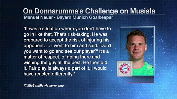 Bayern: Jamal Musiala fractured leg in Gianluigi Donnarumma collision