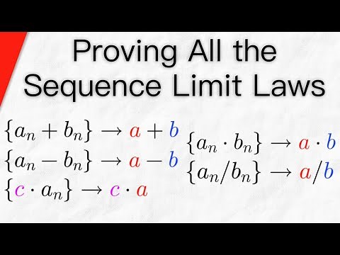 Proving All the Sequence Limit Laws | Real Analysis