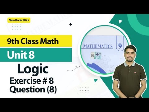 9th Class Math Unit 8 | Exercise 8 Question 8 | 9th Math Book 2025