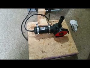 Homemade tile cutter from angle grinder