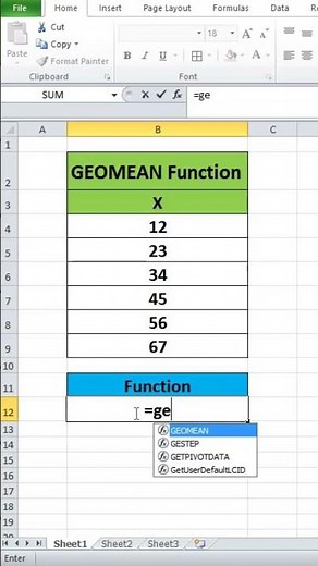 GEOMEAN Function in Excel | Calculate Geometric Mean Quickly