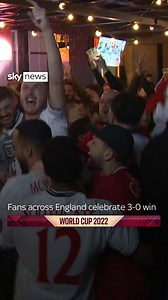 England fans across the country celebrate the team's 3-0 win against Senegal in the World Cup ⚽️ Read more 👉 https://trib.al/vvajgRl | Sky News