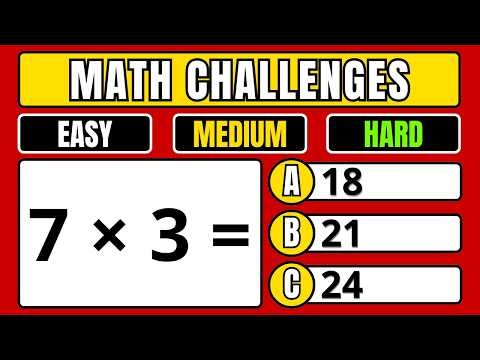 😱 Only the Smartest Can Pass This Math Quiz! | 110 Questions (Easy, Medium & Hard) ➗💯