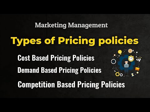 Pricing Policies | Methods of Pricing policies | Cost Based | Demand based | Competition Based |