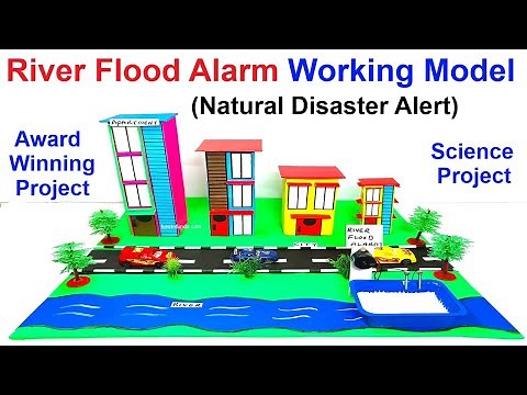 river flood alarm(best natural disaster alert) working model science project exhibition howtofunda