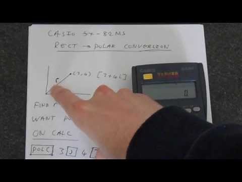 Casio fx 82MS Complex Numbers: Rectangular and Polar Form Conversions