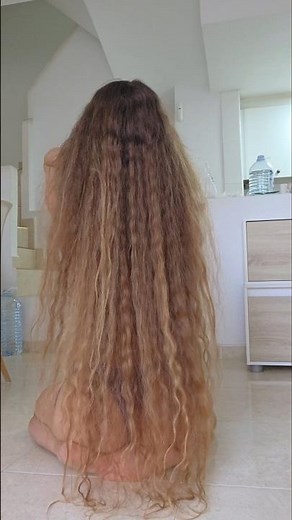 My Very Long Hair Dancing While I Play With It✨️ Beauty of Long Hair🧜‍♀️Growing my Hair to the Floor