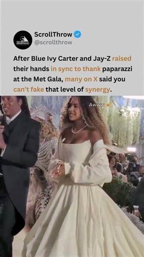 Blue Ivy & Jay Z thanking Met Gala paparazzi IN SYNC is everything 😍📸 #beyonce