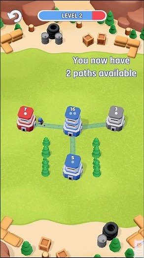 Tower War - Tactical Conquest - Level 2 Gameplay - Beginner - Mobile Game