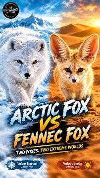 Arctic Fox vs Fennec Fox 🦊 | Two Foxes, Two Extreme Worlds |#shorts