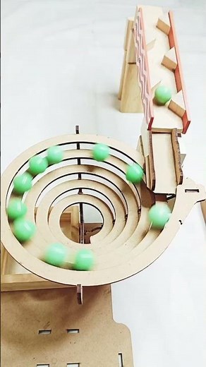🪩 Epic Wooden Marble Run | Smooth Satisfying Marble Race #Shorts #4
